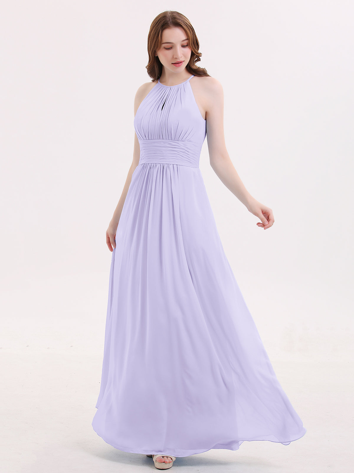 sachin and babi light blue dress Pink Coast Long Sleeve Ruffle Chiffon Midi Wedding Guest Dress