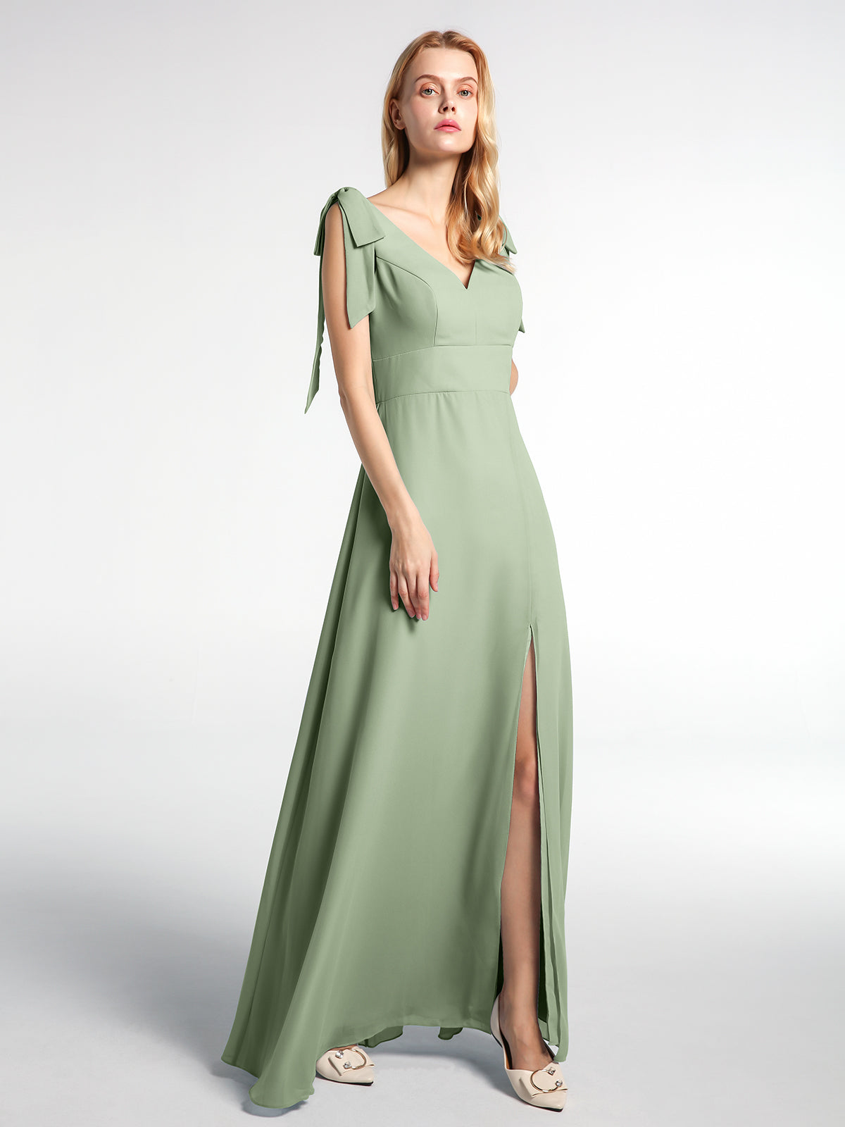 Dusty sage 2024 maxi dress