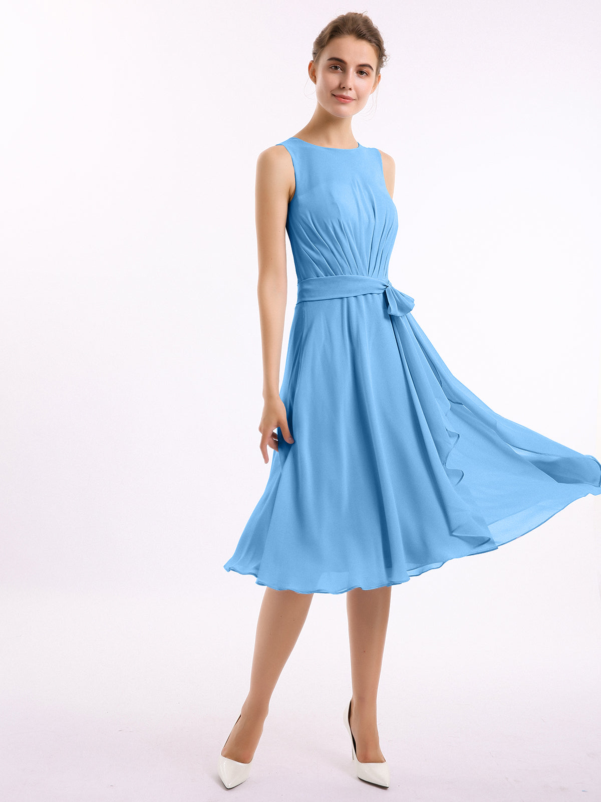 Light blue tea outlet length dress