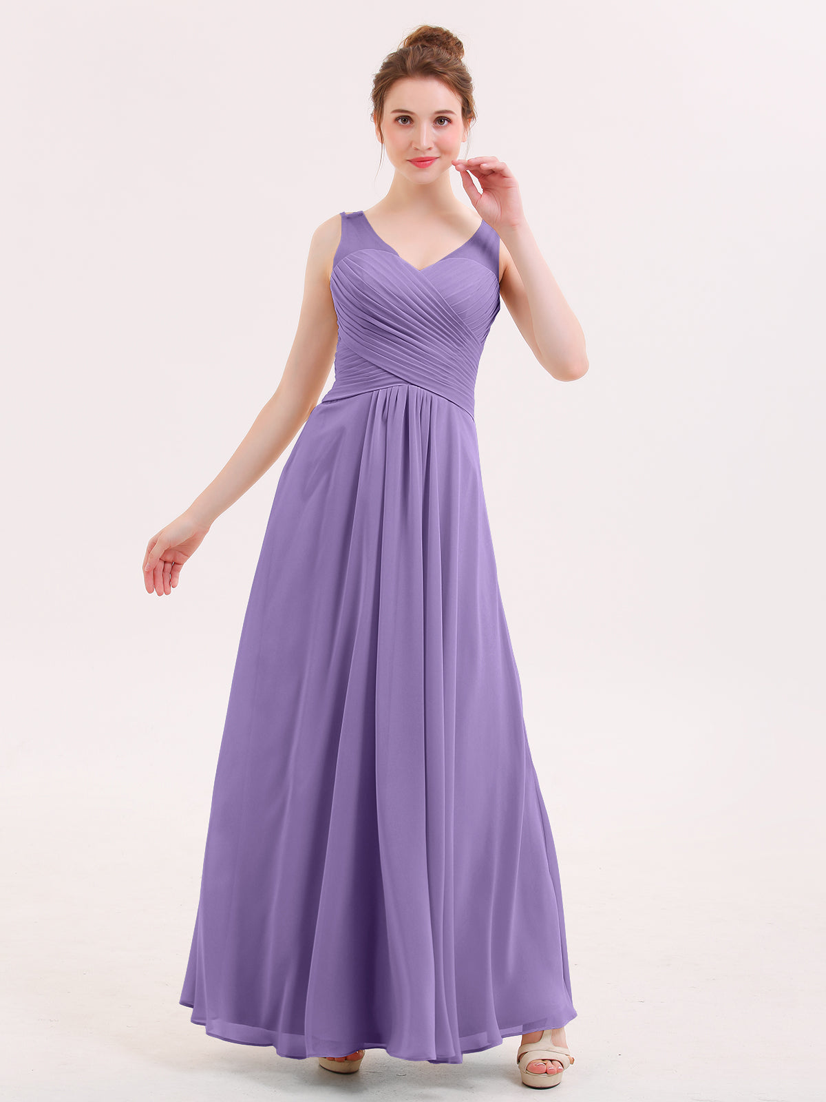 Full Length Chiffon Bridesmaid Dresses Tahiti BABARONI BABARONI UK