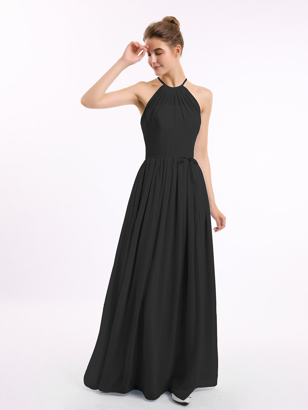 Simple black sale long dress