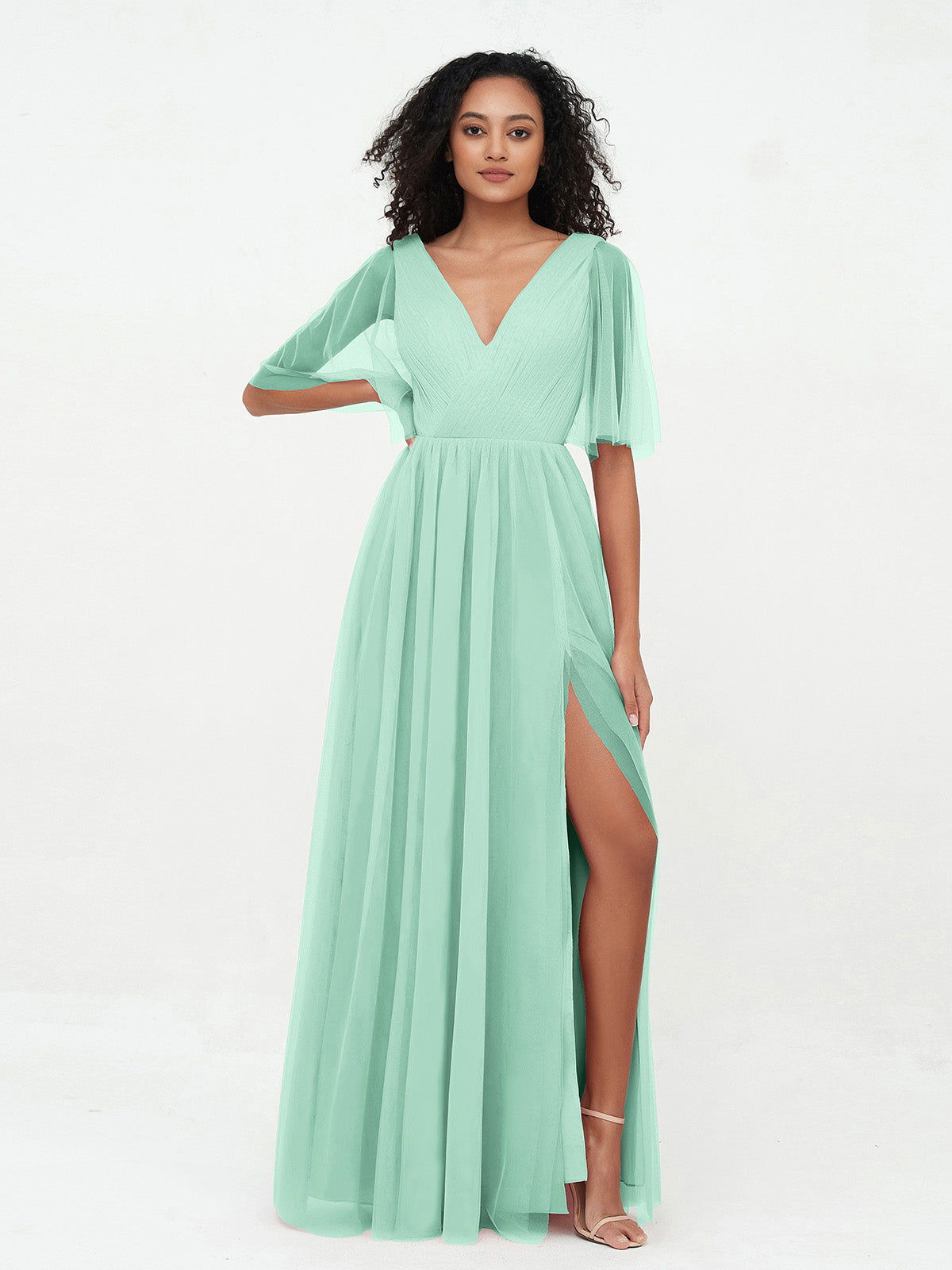 Deep Sweetheart Neck Empire Boho Dresses Minty Cloud