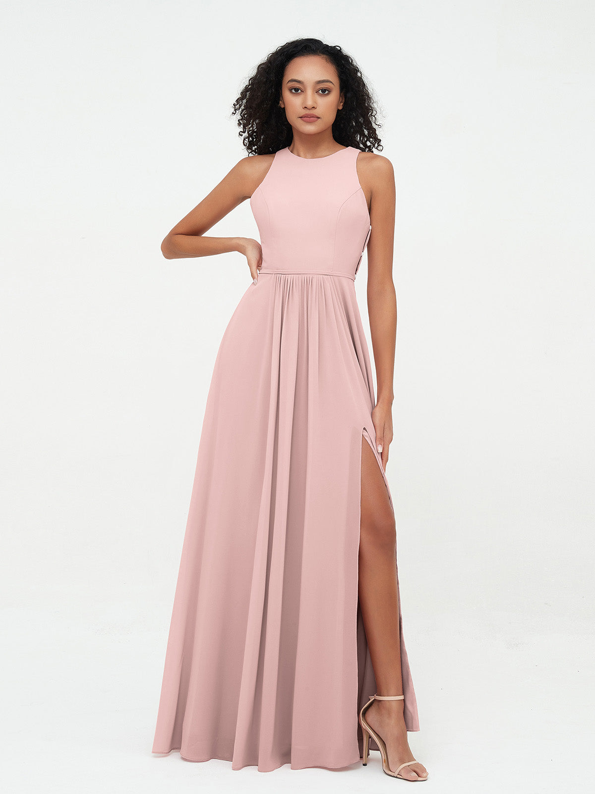 Rose halter outlet dress