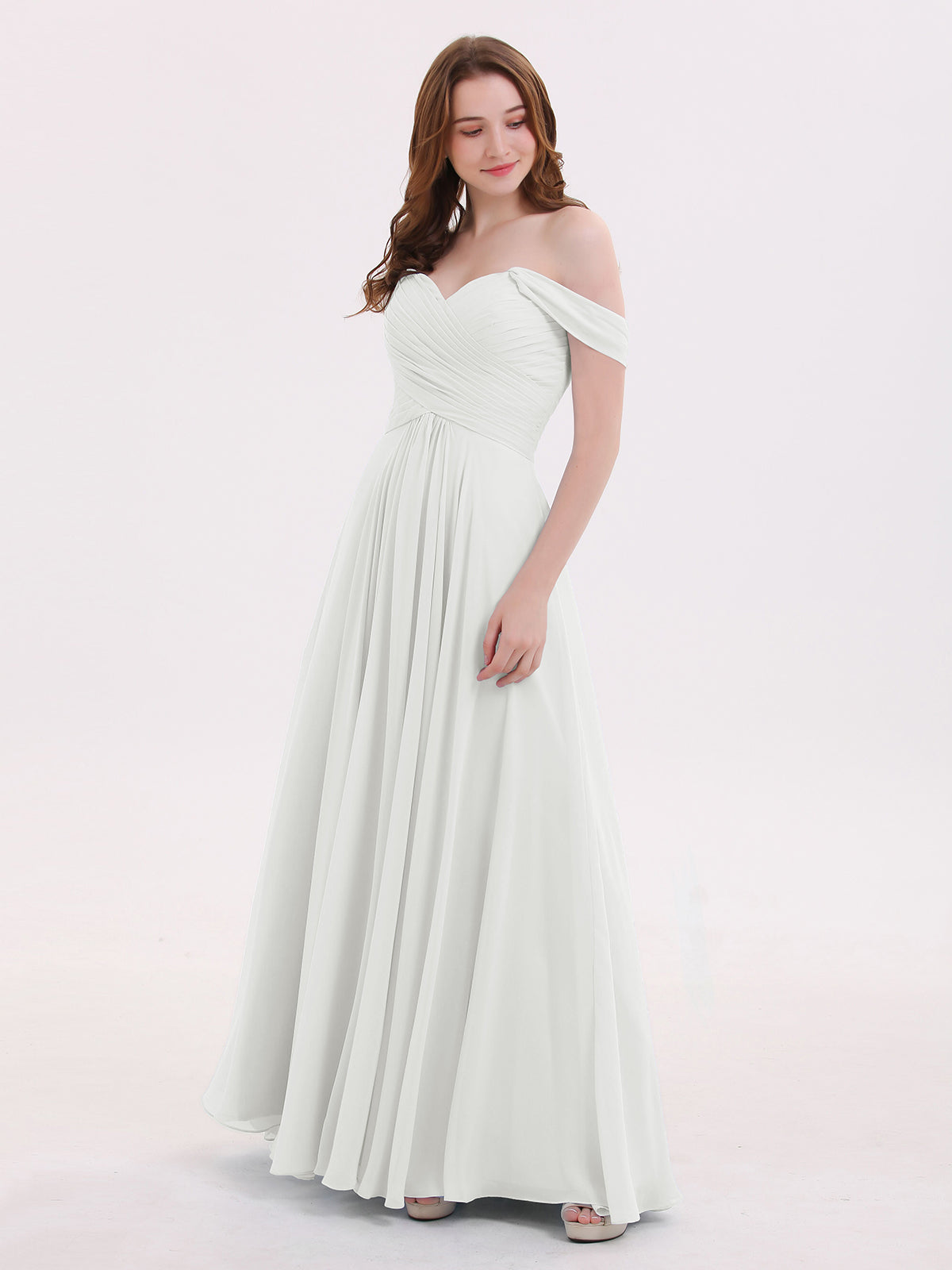 Empire chiffon wedding outlet dress