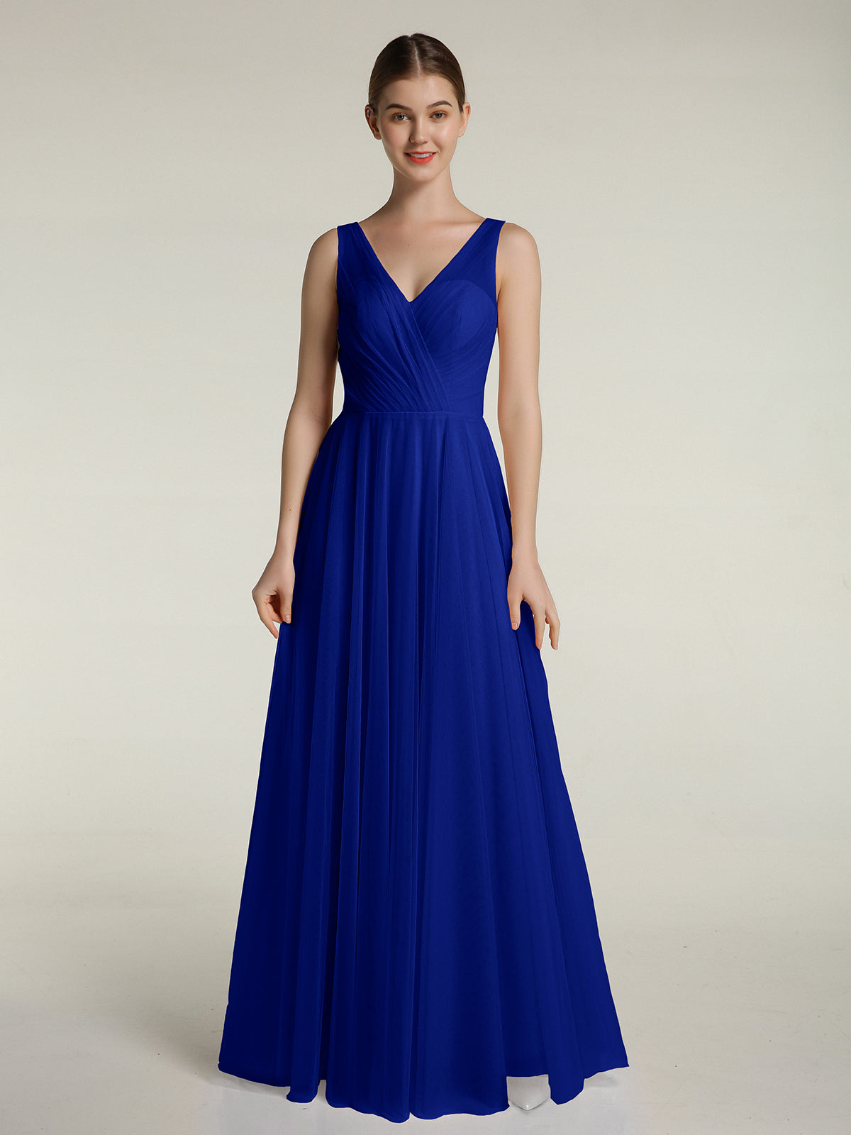 Long royal blue bridesmaid clearance dresses