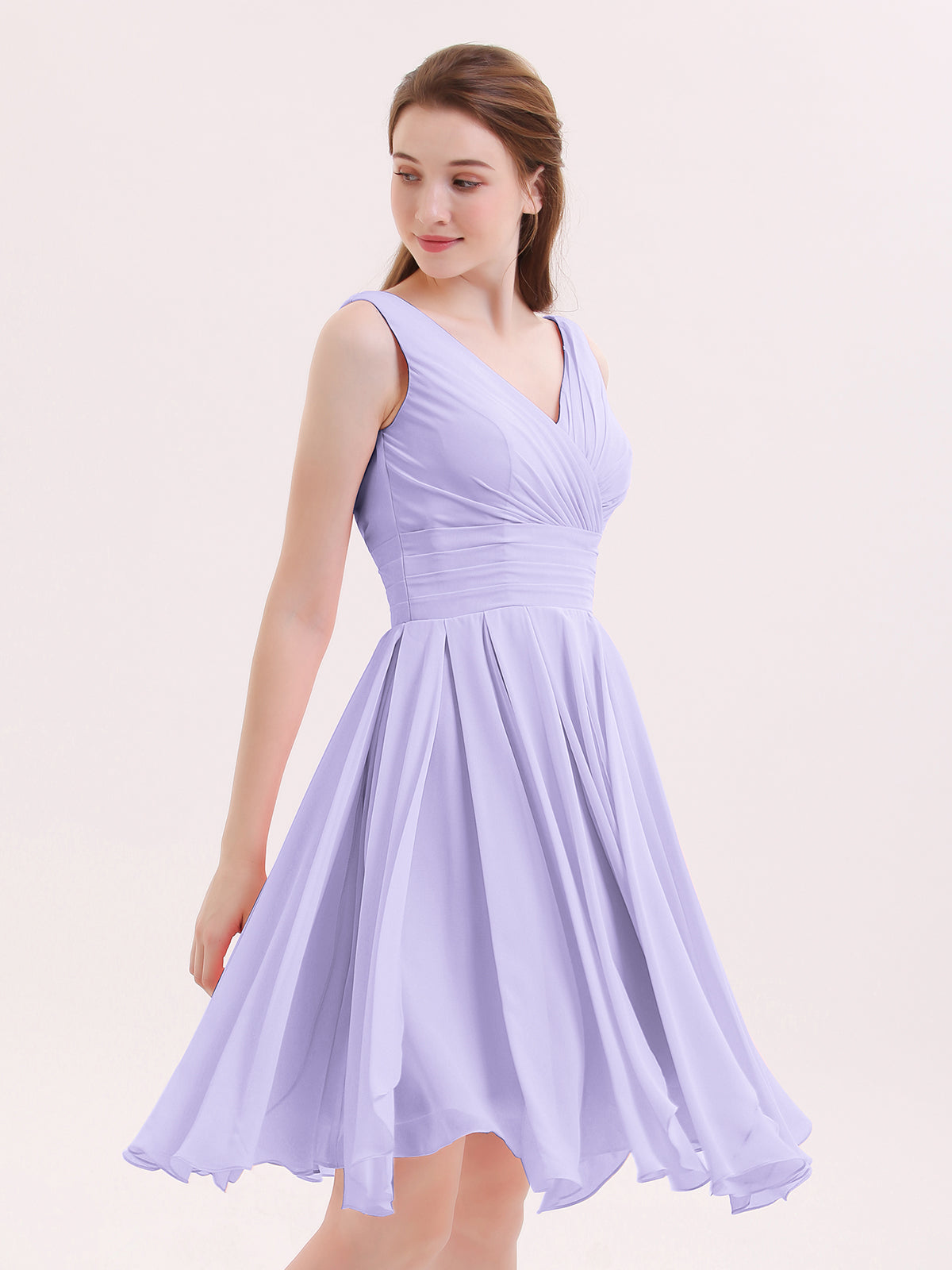 Lilac bridesmaid dresses on sale short