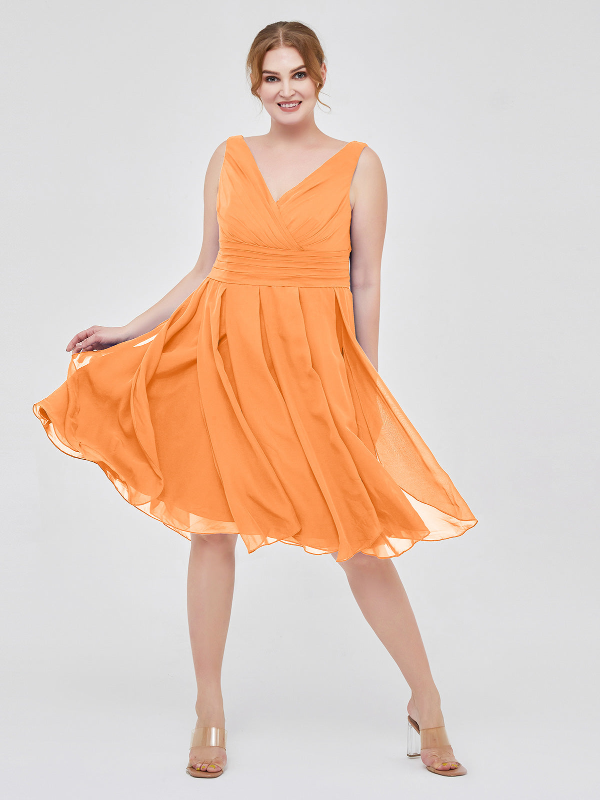 Orange plus size bridesmaid on sale dresses