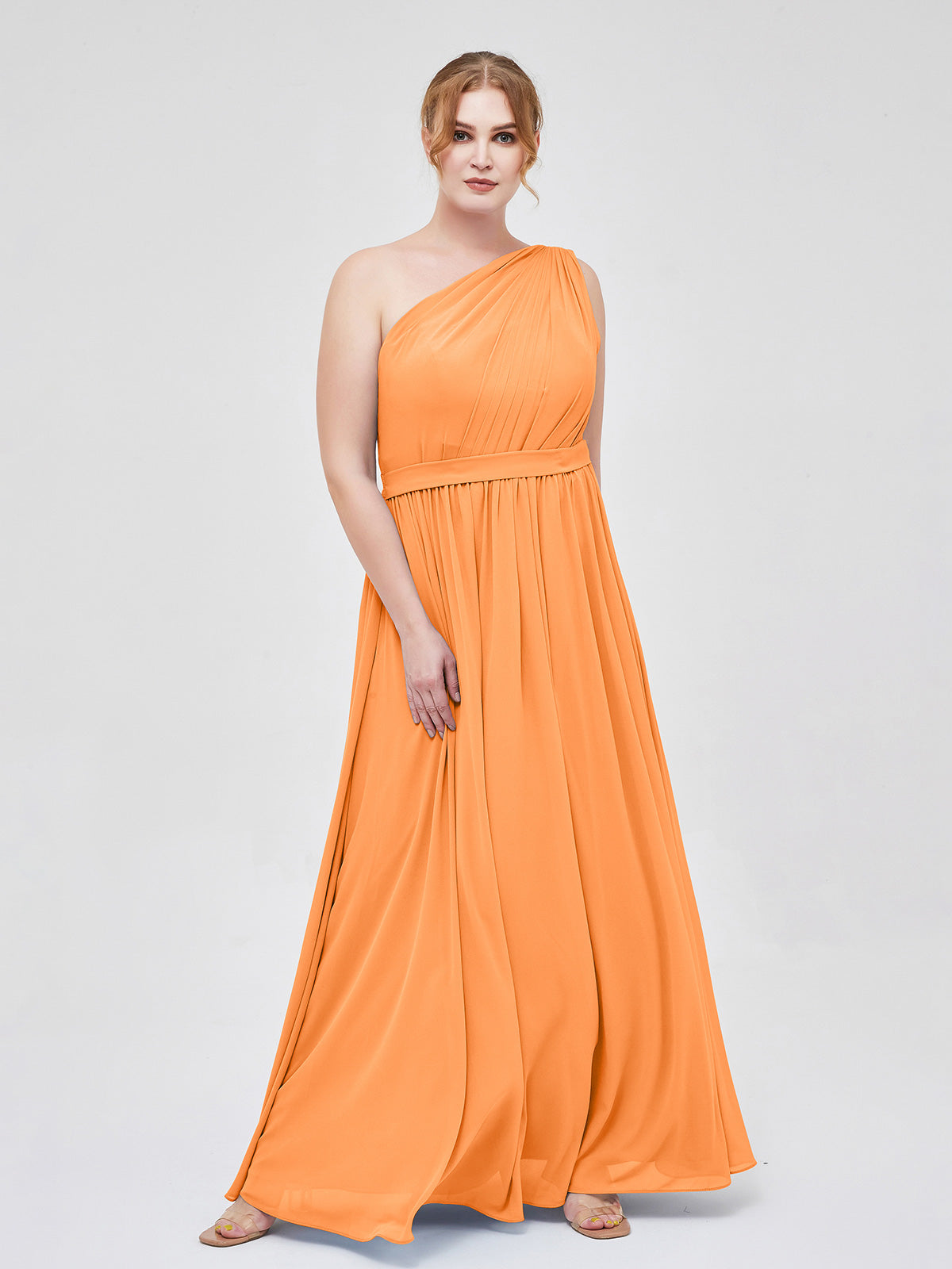 Orange plus store size formal dresses