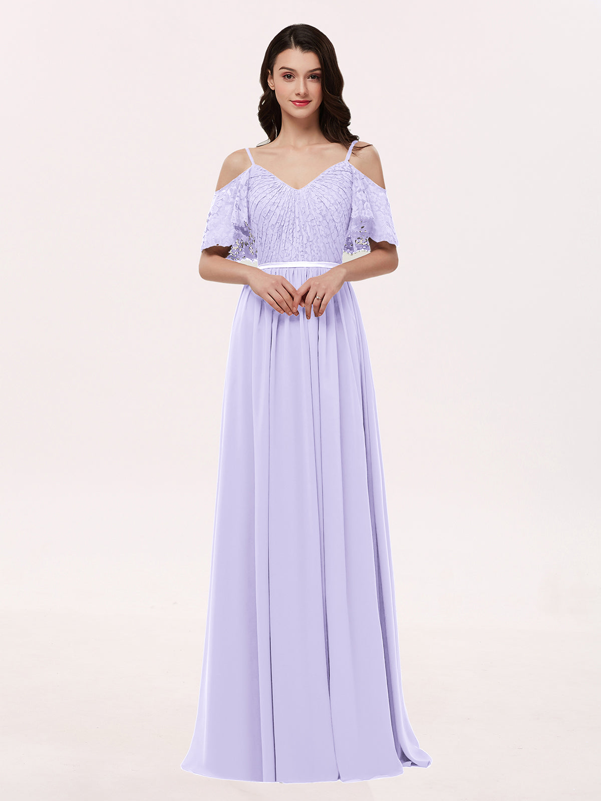 Light purple 2024 chiffon dress