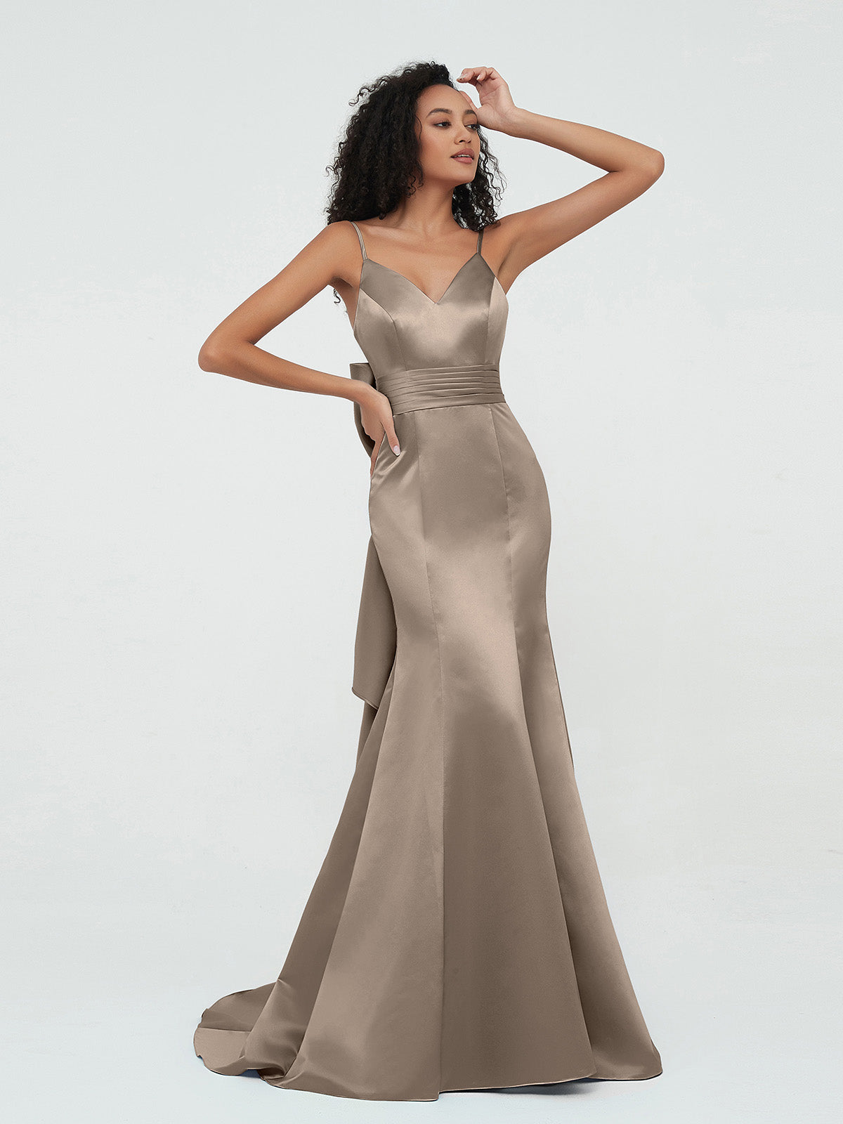 Taupe hot sale prom dress