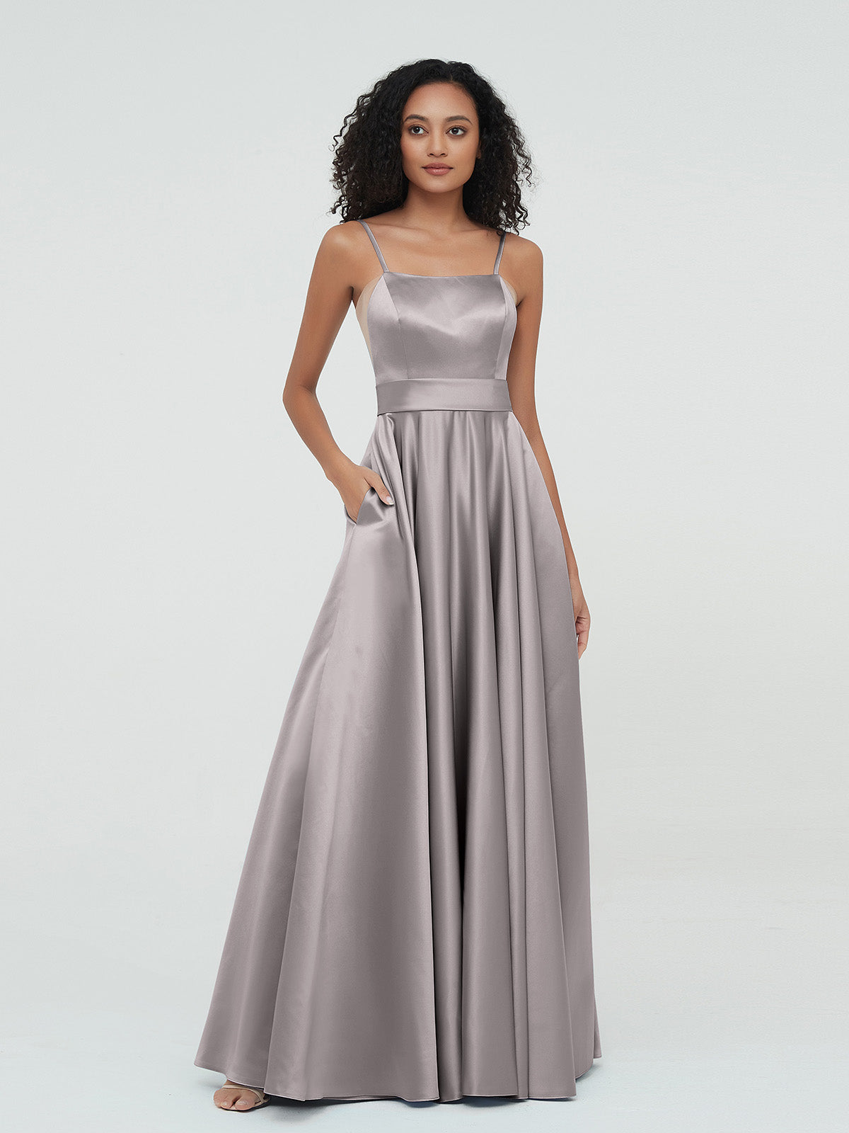 Spaghetti strap clearance silver dress