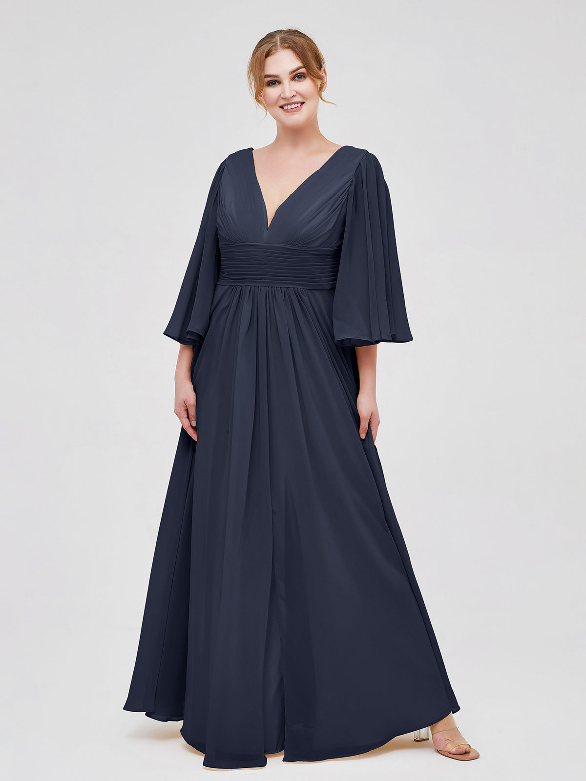 Plus Size Dark Navy Bridesmaid Dresses Uk Long Queen's Gown