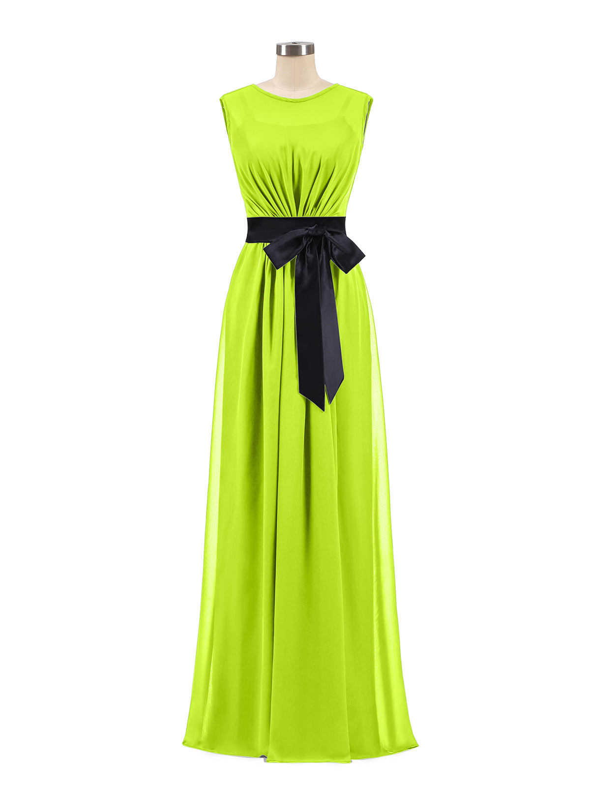 Lime green shop and black dress