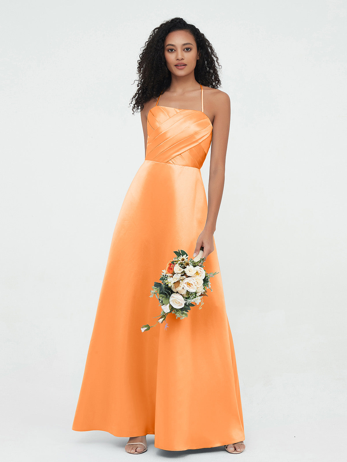 Orange plus size formal on sale dresses