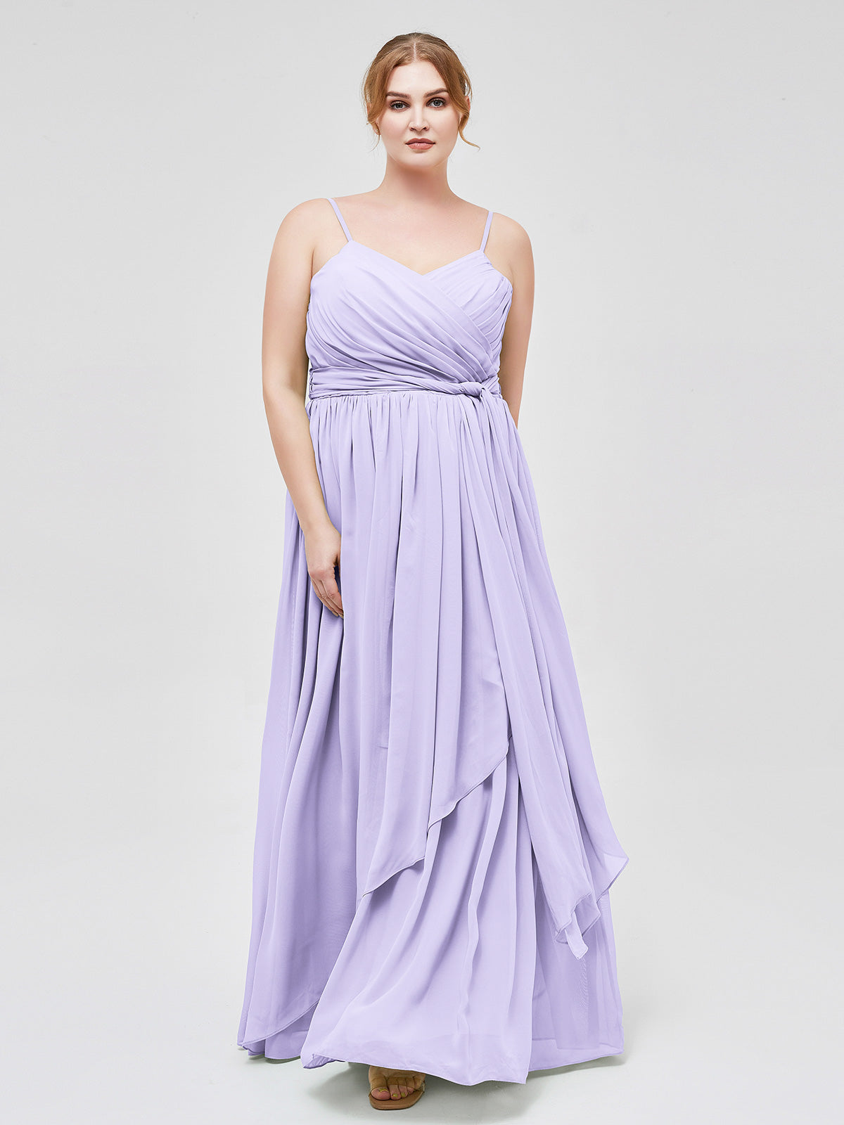 Sweetheart Neck Chiffon Dress with Spaghetti Straps Turquoise