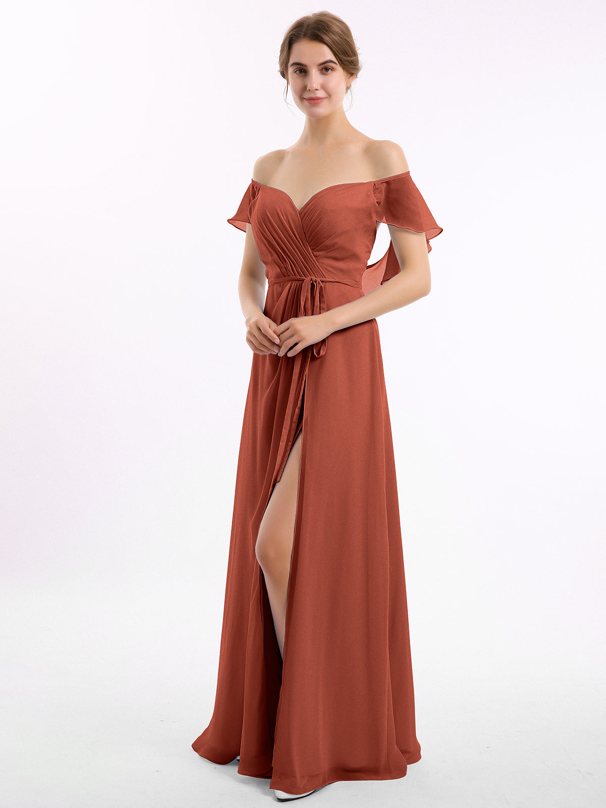 Rust colored best sale formal dresses