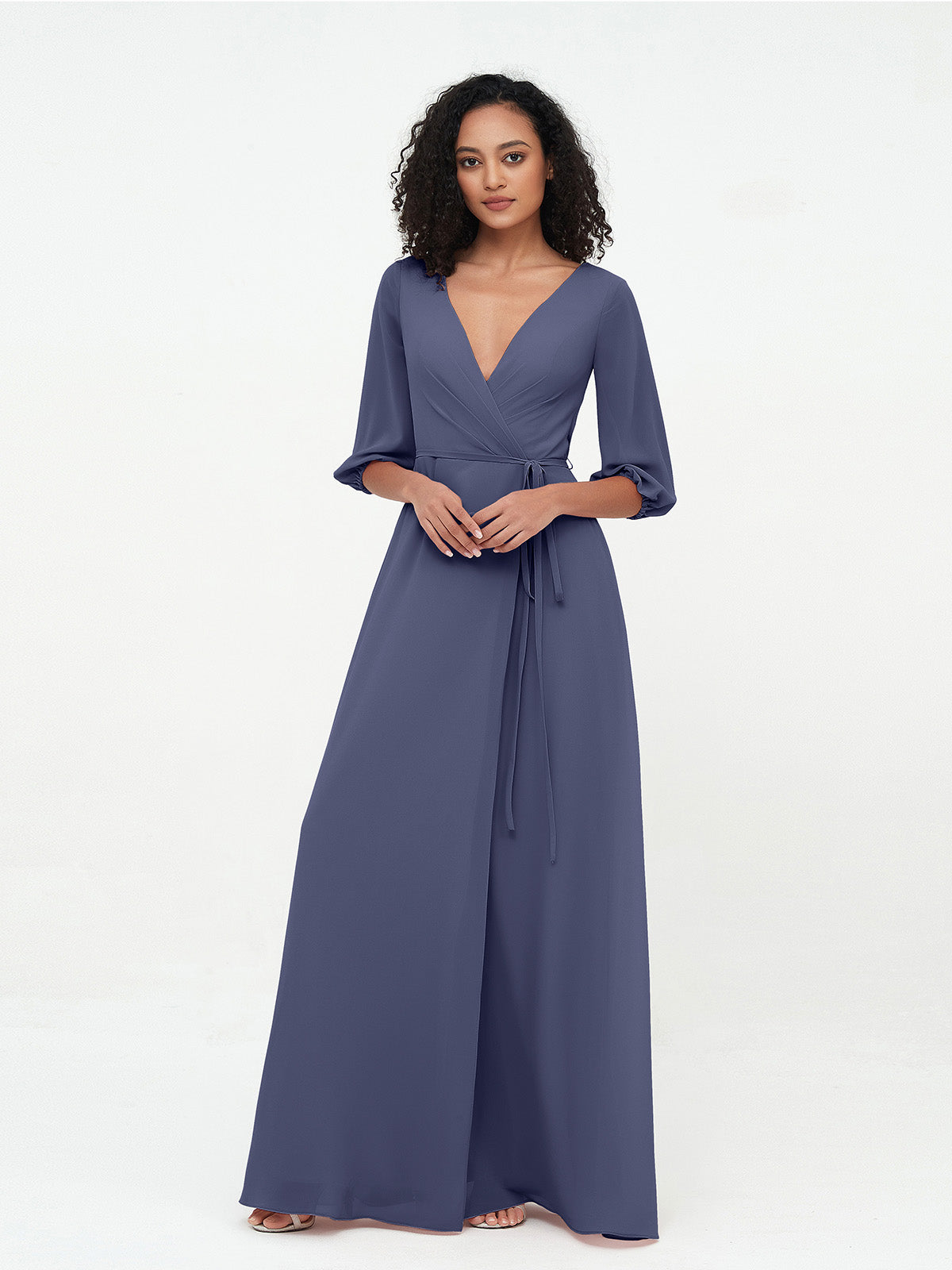 Full Length Chiffon Halter Dresses Stormy main image 0