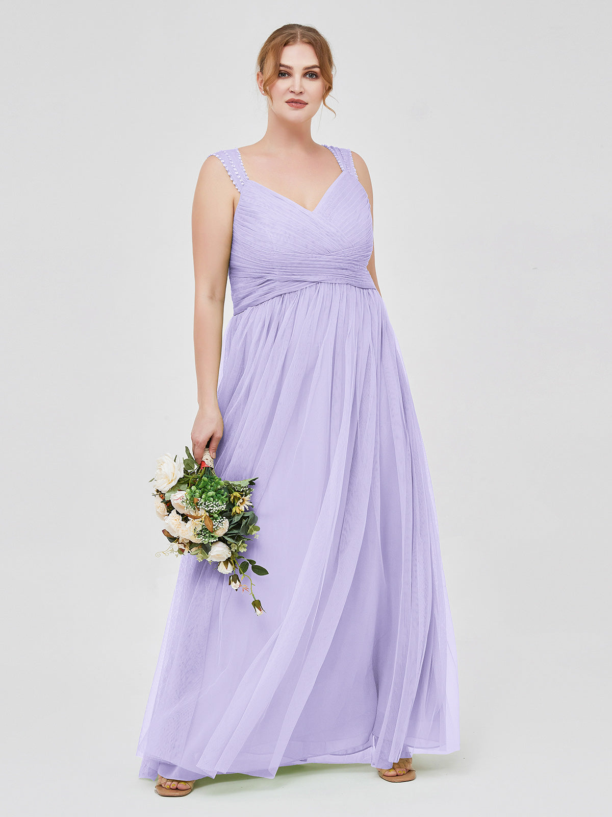 Lilac plus outlet size formal dresses