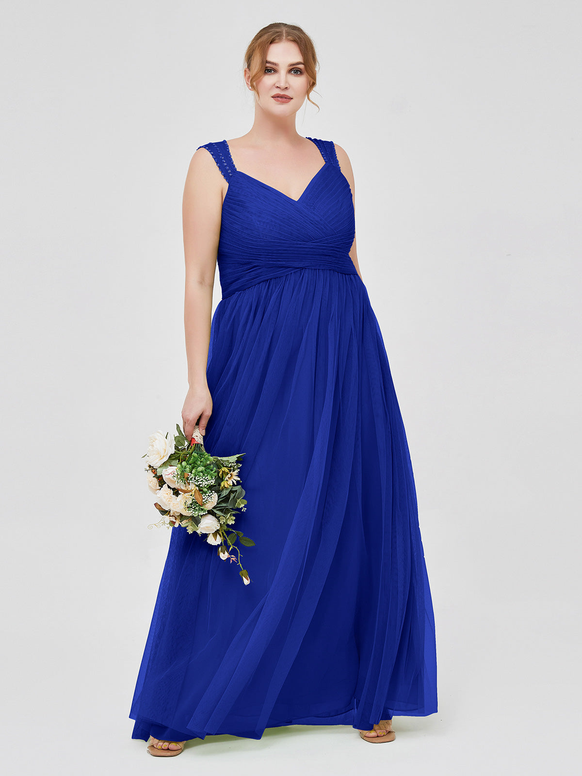 Royal blue swing dress plus outlet size