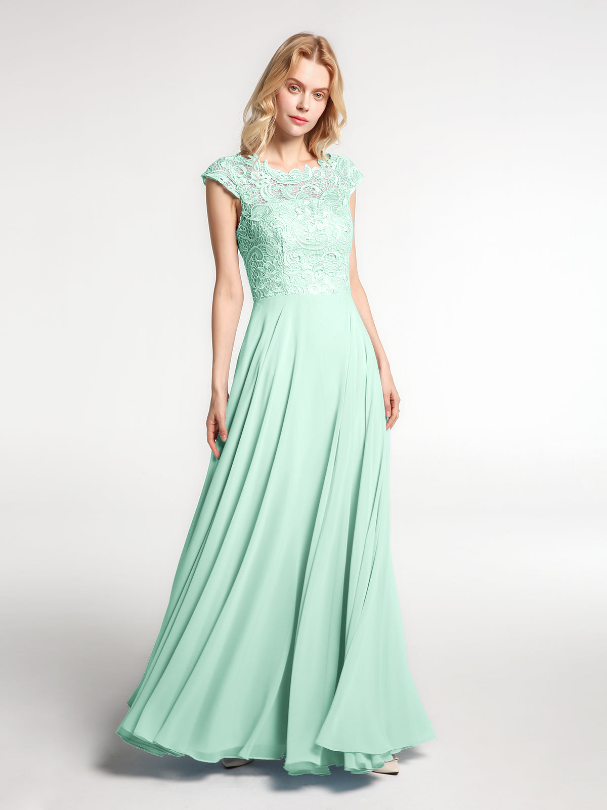 Mint green mother clearance of the bride dress