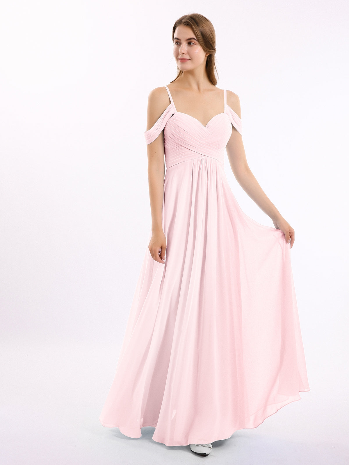 Light pink plus size hotsell bridesmaid dresses