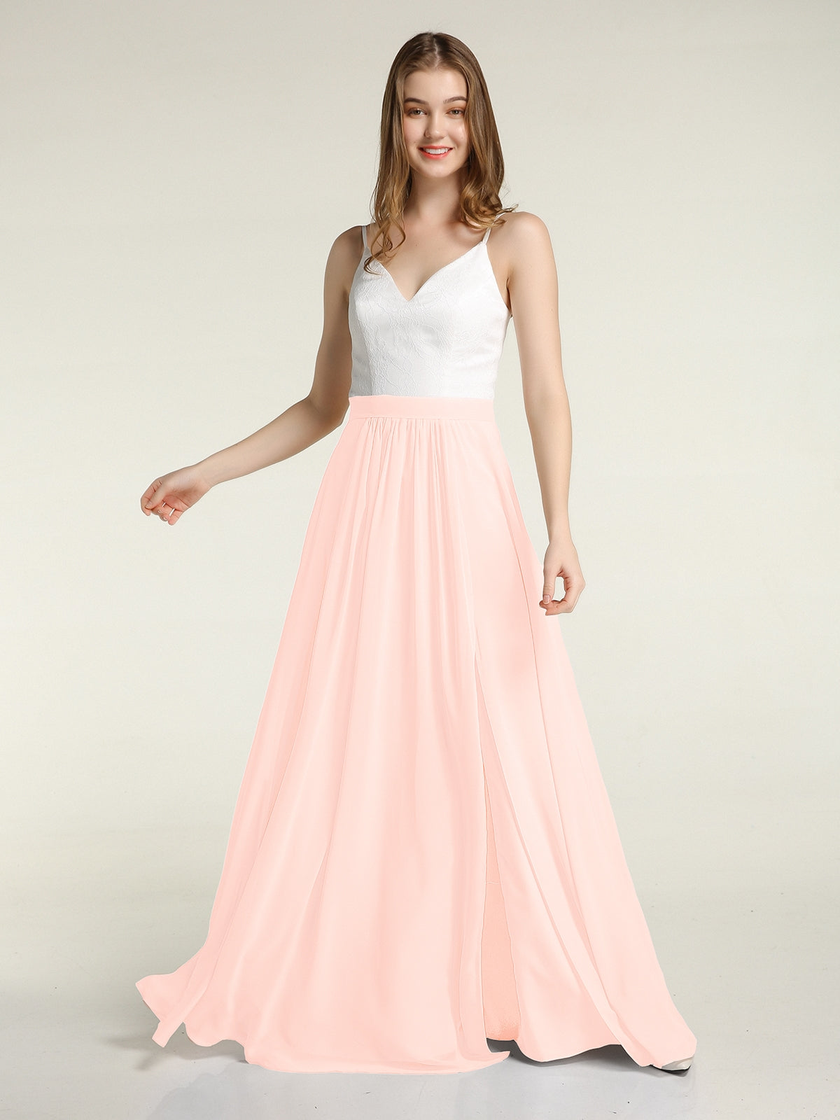 Light pink maxi outlet dress plus size