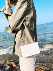 White Acrylic Evening Bag