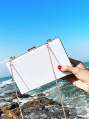 White Acrylic Evening Bag