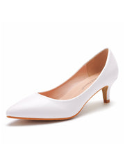 Simple Pointed Toe Kitten Heels Women's Shoes