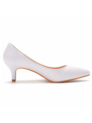 Simple Pointed Toe Kitten Heels Women's Shoes
