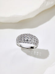 Sterling Silver White Zircon Band Ring