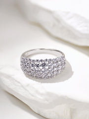 Sterling Silver White Zircon Band Ring
