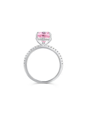 Pear Cut Radiant Zircon Engagement Ring in 925 Sterling Silver