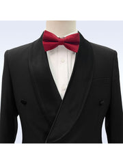 Shawl Lapel Three Buttons Double-Breasted Men Suit