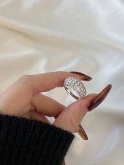 Sterling Silver White Zircon Band Ring
