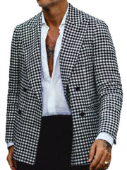 Peak Lapel Men's Blazer with Single Vent