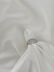 Sterling Silver White Zircon Band Ring