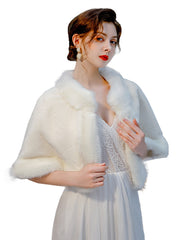 Faux Fur Special Occasion Shawl