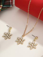 Christmas Simple Snowflake Clavicle 3 Piece Set