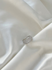 Sterling Silver White Zircon Band Ring