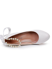 Round Toe Platform Heels Wedge Heels