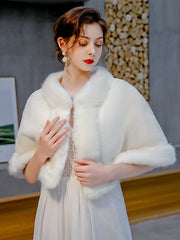 Faux Fur Special Occasion Shawl