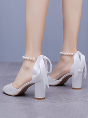 Peep Toe Chunky Buckle Straps Heel Sandals