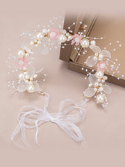 Girl Pearl Headband Pink