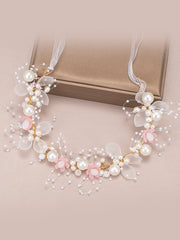 Girl Pearl Headband Pink