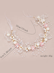 Girl Pearl Headband Pink