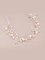 Girl Pearl Headband Pink
