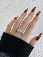 Sterling Silver White Zircon Band Ring