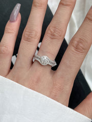 Cubic Zirconia Radiant Sparkling Wedding Band Ring