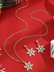 Christmas Simple Snowflake Clavicle 3 Piece Set